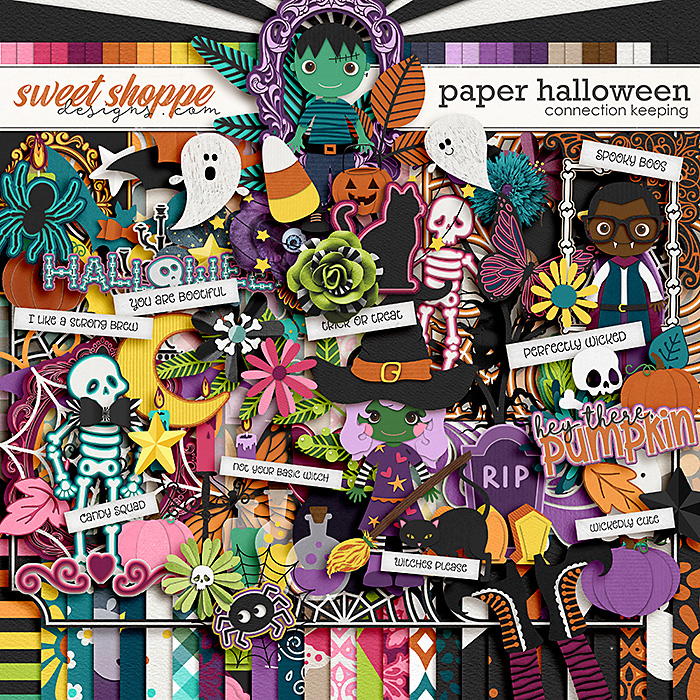 Paper Halloween Bundle, Templates and Freebie